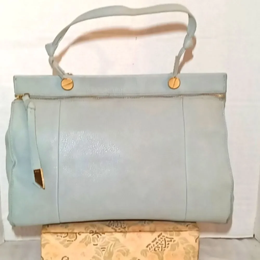 Foley+Corinna Large Faux  Sea Green Crossbody/Satchel